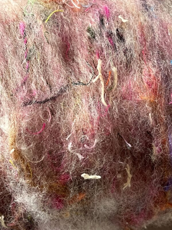 Art Batt Scraps : Romney, merino, cotton, silk - Image 2