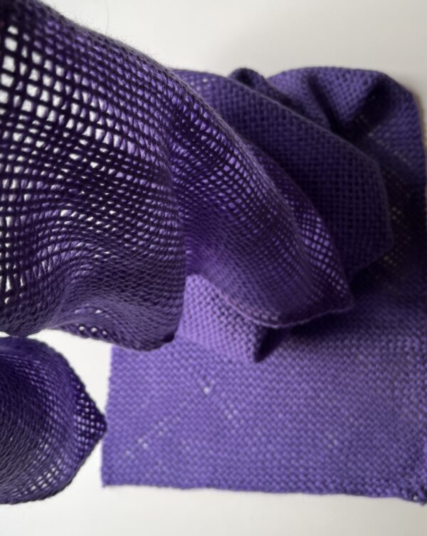 Softlight Plum : purple handwoven scarf - Image 2