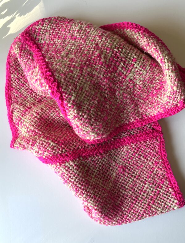 Hot Pink 2 : handwoven scarf