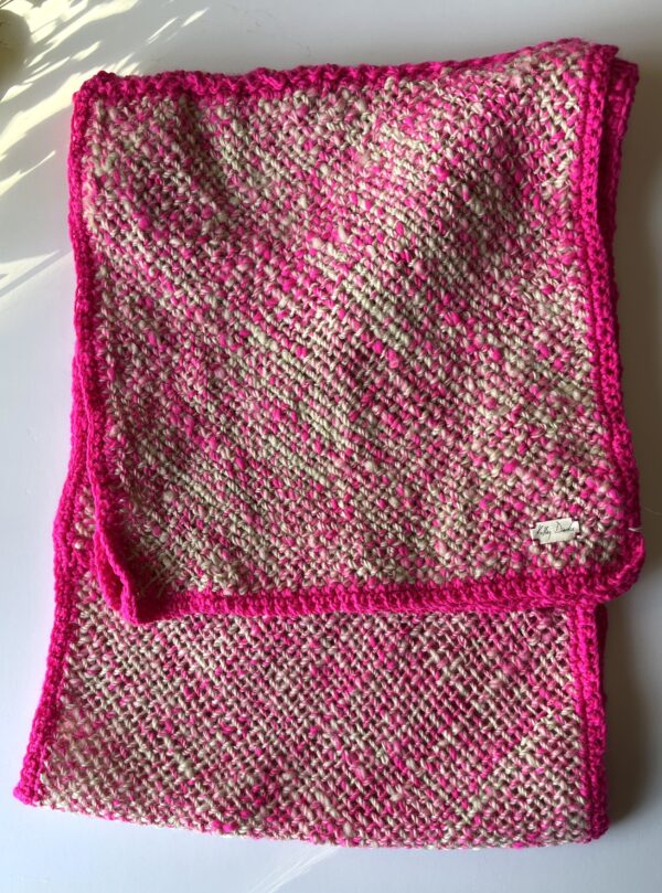 Hot Pink 2 : handwoven scarf - Image 2