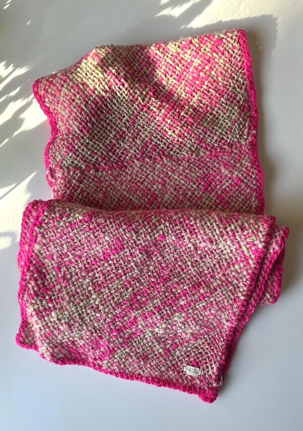 Hot Pink 1 : handwoven scarf - Image 2