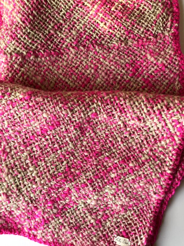 Hot Pink 1 : handwoven scarf