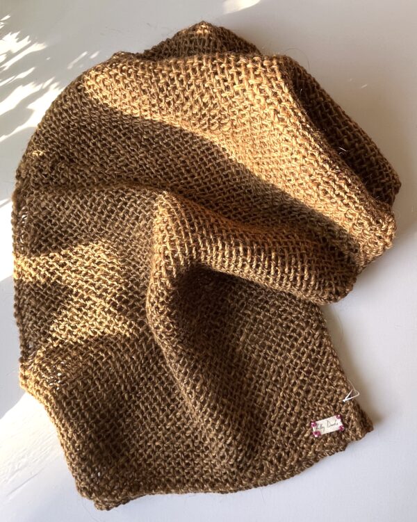 Natural Russet : handwoven scarf