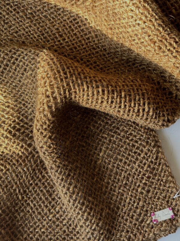 Natural Russet : handwoven scarf - Image 2